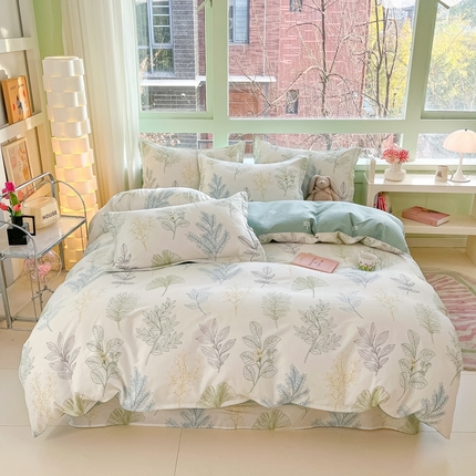 91家纺网 家纺一手货源 找家纺 （总）菲梵家纺 2025新款喷气小清新全棉印花单品被套（预留缩水）