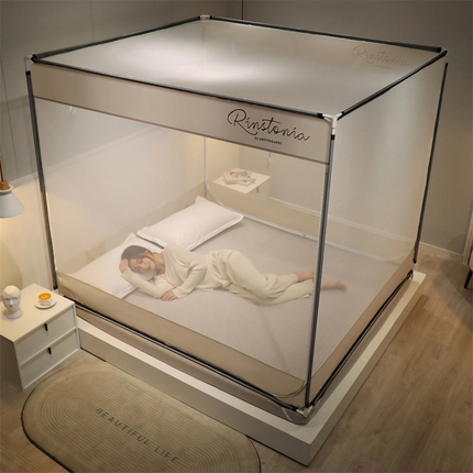 91家纺网 家纺一手货源 找家纺 （总）三夏光年 2024新款方顶坐床式蚊帐