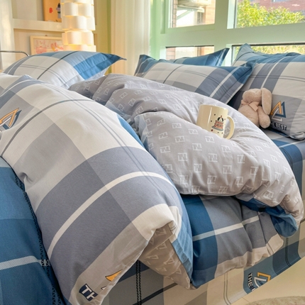 91家纺网 家纺一手货源 找家纺 （总）菲梵家纺 2025新款喷气小清新全棉印花四件套（预留缩水）