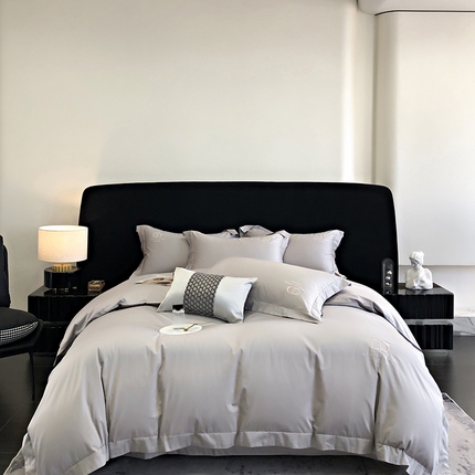 91家纺网 家纺一手货源 找家纺 若未家居 2025新款50SCR长绒棉四件套-绮洛 绮洛银灰