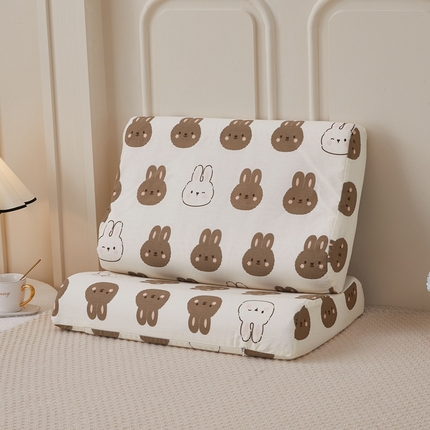 91家纺网 家纺一手货源 找家纺 （总）翎盈家纺 2024新款全棉枕套小清新乳胶枕专用枕套纯棉枕套