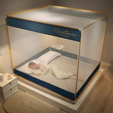 91家纺网 家纺一手货源 找家纺 （总）三夏光年 2024新款方顶坐床式蚊帐