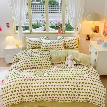 91家纺网 家纺一手货源 找家纺 （总）艺玲家纺 2024新款直播爆款泡泡棉印花四件套