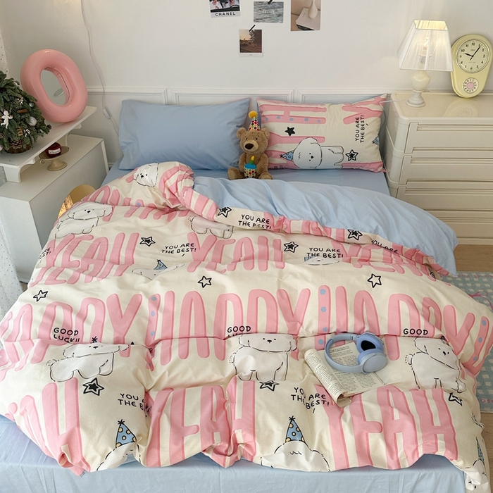 91家纺网 家纺一手货源 找家纺 （总）昔可家纺 2024新款全棉卡通印花系列四件套