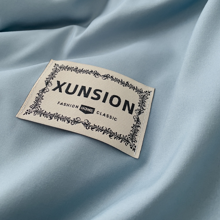 91家纺网 家纺一手货源 找家纺 蓝淋 2024新春款日式简约婴儿可以啃咬的超柔混搭水洗棉四件套 墨蓝