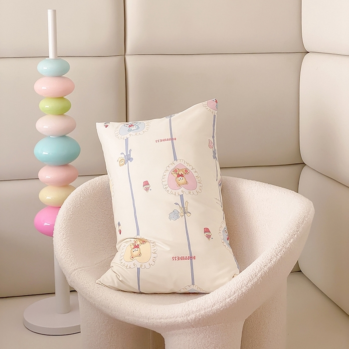 91家纺网 家纺一手货源 找家纺 宜家坊 2024新款全棉喷气13070小清新印花四件套-拍摄一 熊美眉