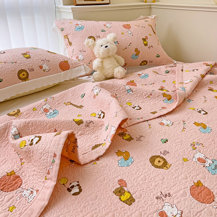 91家纺网 家纺一手货源 找家纺 （总）羽爱家纺 2024新款A类双层纱棉花芯床盖套件