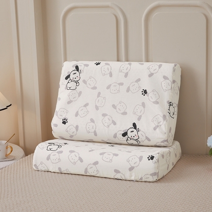 91家纺网 家纺一手货源 找家纺 （总）翎盈家纺 2024新款全棉枕套小清新乳胶枕专用枕套纯棉枕套