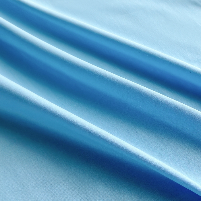 91家纺网 家纺一手货源 找家纺 寝柔家纺 2024新款40S全棉斜纹13372纯棉纯色套件单品-单床单  （风格一） 湖蓝