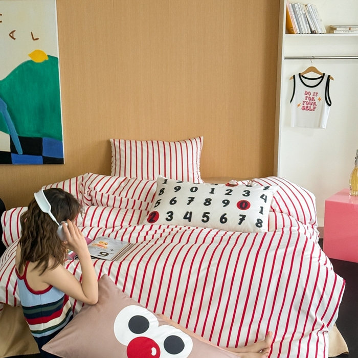 91家纺网 家纺一手货源 找家纺 （总）圆岛家纺 2024新款春夏40支趣味全棉数码印花四件套