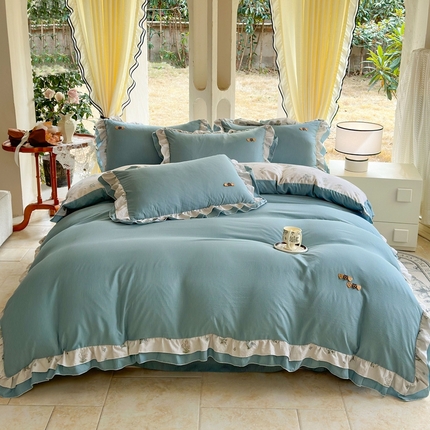 91家纺网 家纺一手货源 找家纺 （总）一比一 2024新款韩版泡泡棉四件套