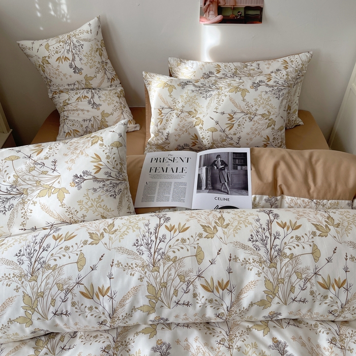 91家纺网 家纺一手货源 找家纺 希文家纺 2024新款全棉13372繁花系列四件套  繁花