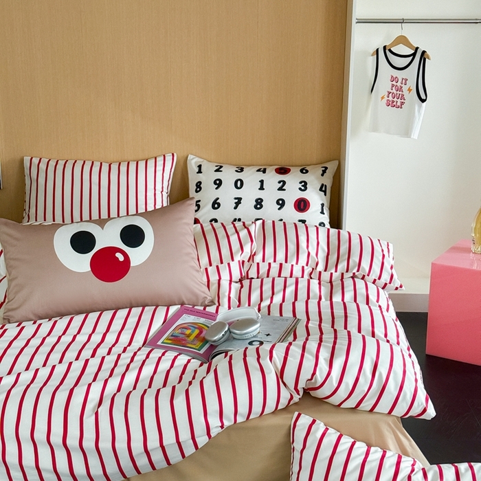 91家纺网 家纺一手货源 找家纺 （总）圆岛家纺 2024新款春夏40支趣味全棉数码印花四件套