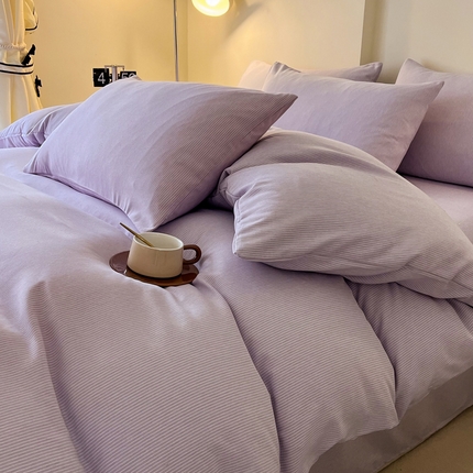 91家纺网 家纺一手货源 找家纺 （总）一比一 2024新款无印风色织系列四件套