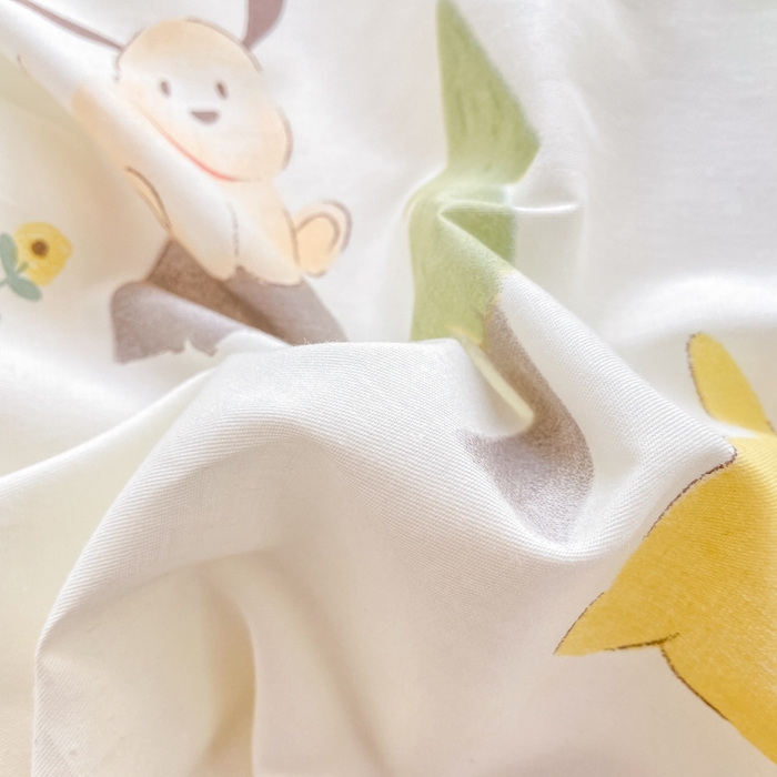 91家纺网 家纺一手货源 找家纺 宜家坊 2024新款全棉13070小清新印花四件套-拍摄二 秘森茶话会