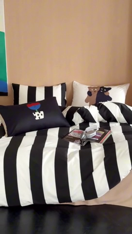 91家纺网 家纺一手货源 找家纺 圆岛家纺 2024新款春夏40支趣味全棉数码印花四件套 伙伴熊