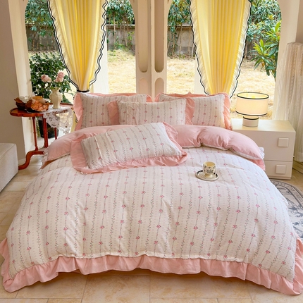 91家纺网 家纺一手货源 找家纺 （总）一比一 2024新款韩版泡泡棉四件套