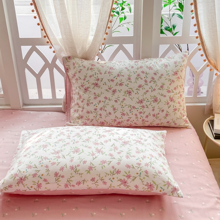 91家纺网 家纺一手货源 找家纺 宜家坊 2024新款全棉喷气13070小清新印花四件套-拍摄二 点点