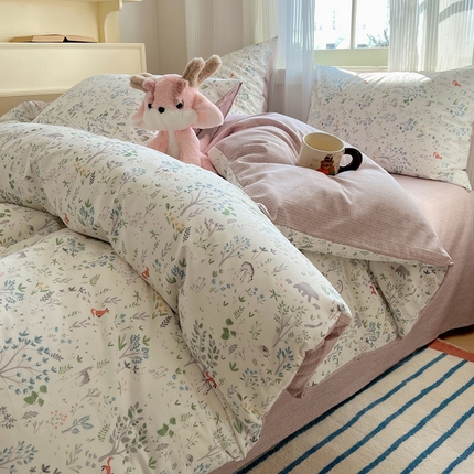 91家纺网 家纺一手货源 找家纺 （总）希文家纺 2024新款全棉13372野影系列四件套 