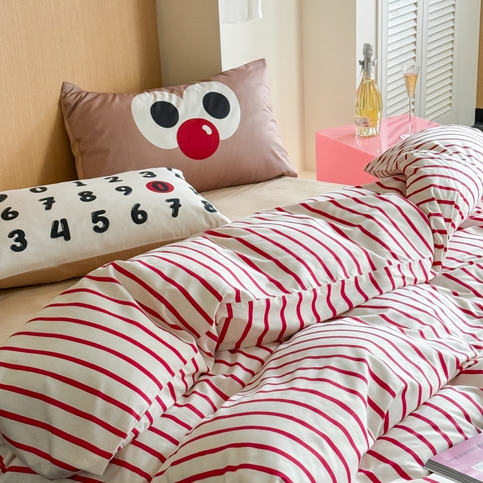 91家纺网 家纺一手货源 找家纺 （总）圆岛家纺 2024新款春夏40支趣味全棉数码印花四件套