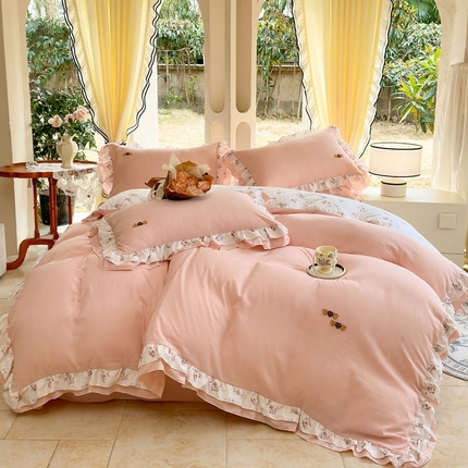 91家纺网 家纺一手货源 找家纺 （总）一比一 2024新款韩版泡泡棉四件套