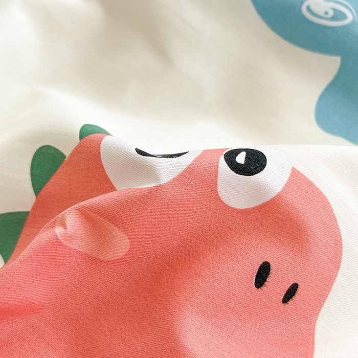 91家纺网 家纺一手货源 找家纺 麦伦家居 2024春夏新品ins小清新卡通全棉四件套 恐龙世界