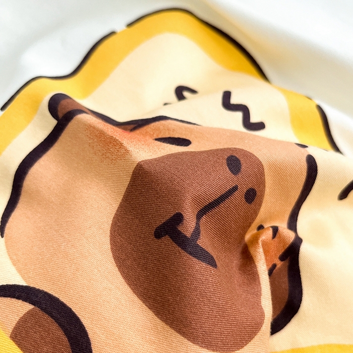 91家纺网 家纺一手货源 找家纺 麦伦家居 2024春夏新品ins小清新卡通全棉四件套 卡皮巴拉