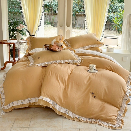 91家纺网 家纺一手货源 找家纺 （总）一比一 2024新款韩版泡泡棉四件套