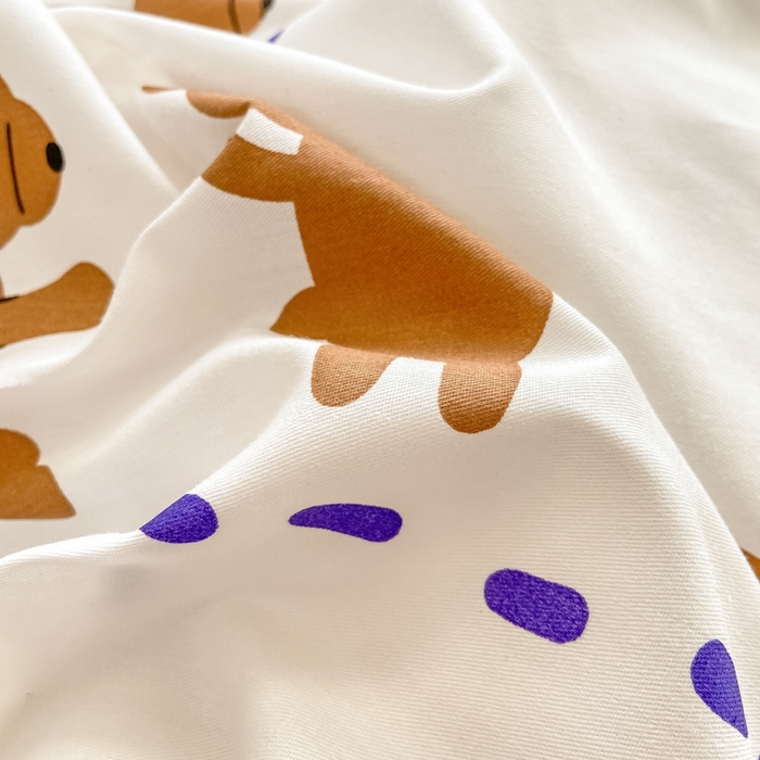 91家纺网 家纺一手货源 找家纺 宜家坊 2024新款全棉喷气13070小清新印花四件套-拍摄二 喜瓜瓜