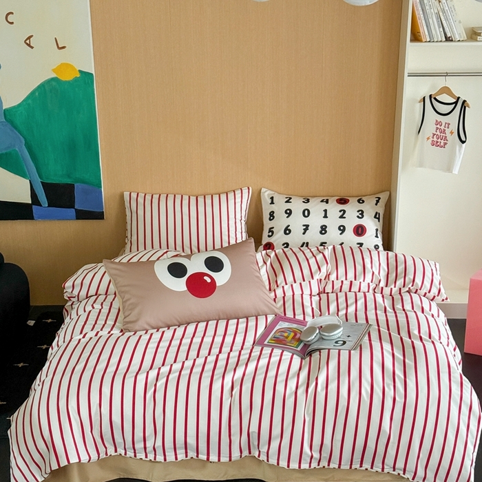 91家纺网 家纺一手货源 找家纺 （总）圆岛家纺 2024新款春夏40支趣味全棉数码印花四件套