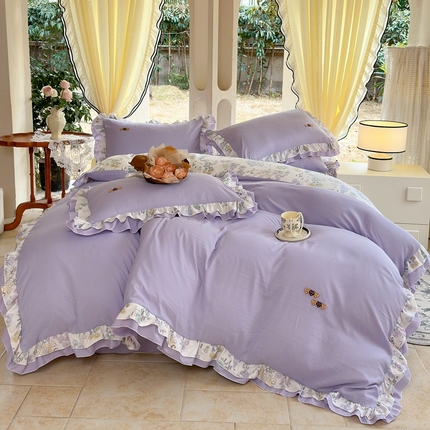 91家纺网 家纺一手货源 找家纺 （总）一比一 2024新款韩版泡泡棉四件套