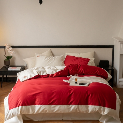 91家纺网 家纺一手货源 找家纺 （总）华超针织 2024新款100支长绒棉提花四件套-国潮祥龙