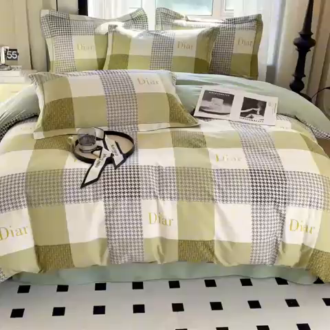 91家纺网 家纺一手货源 找家纺 曼秀琳家纺 2024新款活性全棉印花四件套 曼妮格