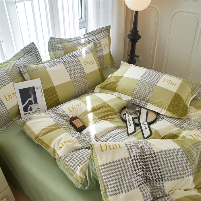 91家纺网 家纺一手货源 找家纺 曼秀琳家纺 2024新款活性全棉印花四件套 曼妮格