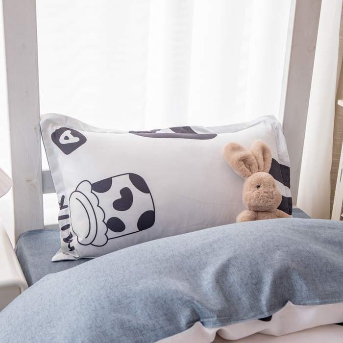 91家纺网 家纺一手货源 找家纺 乐居坊 2024新款亲肤棉 美棉 芦荟棉四件套 学生宿舍床（2月） 牛杯杯