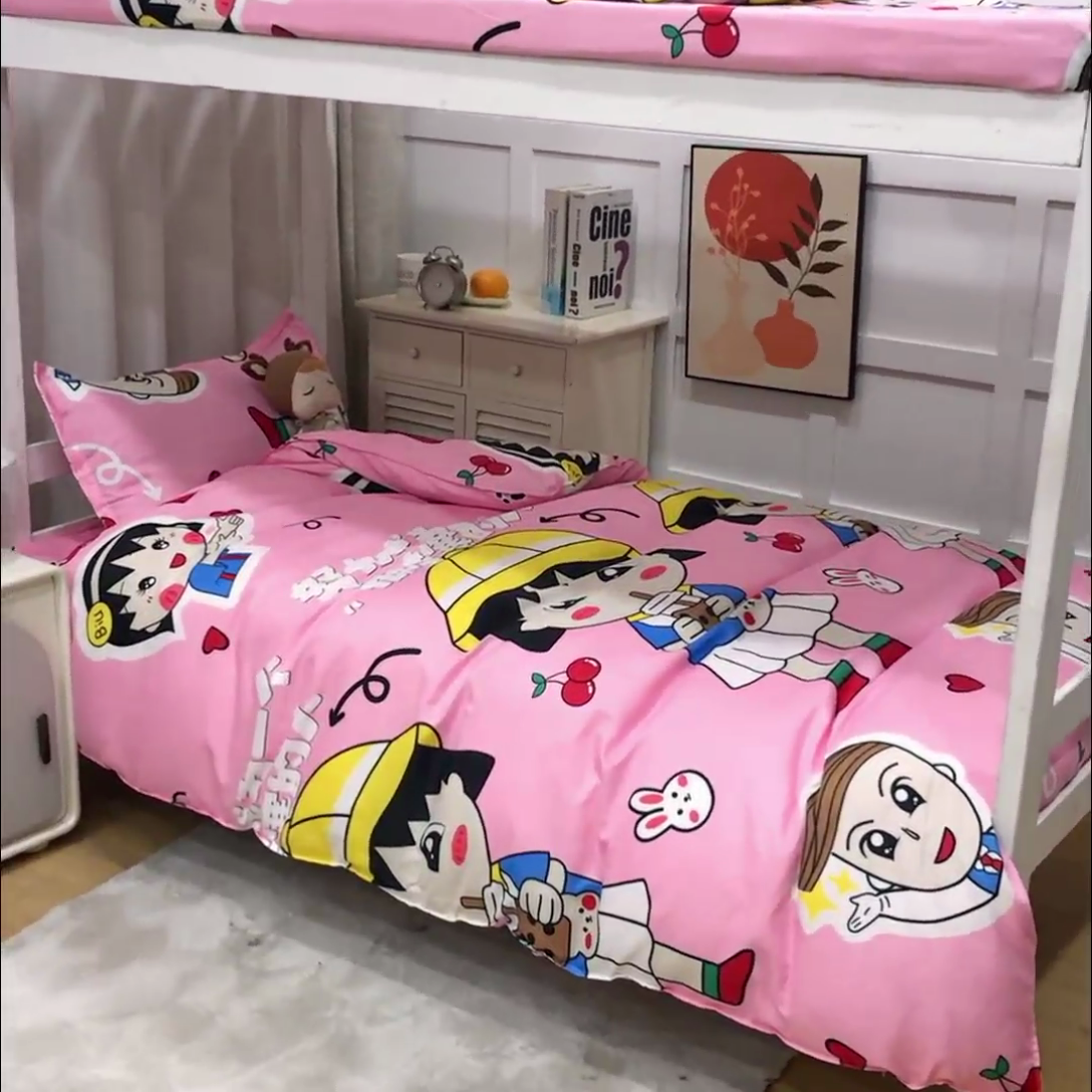 91家纺网 家纺一手货源 找家纺 乐居坊 2024新款亲肤棉 美棉 芦荟棉四件套 学生宿舍床（2月） 奶茶妹妹