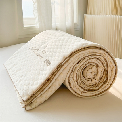 91家纺网 家纺一手货源 找家纺 换种生活 2024新款A类绵绵元气空气层夏被 香槟色