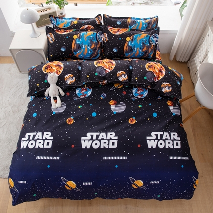 91家纺网 家纺一手货源 找家纺 乐居坊 2024新款亲肤棉 美棉 芦荟棉四件套新花型 （2月） 银河战队