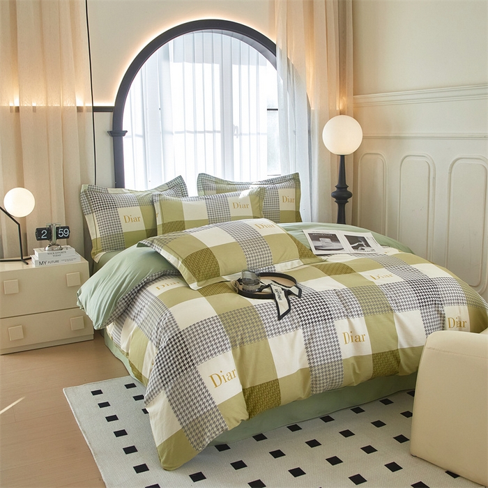 91家纺网 家纺一手货源 找家纺 曼秀琳家纺 2024新款活性全棉印花四件套 曼妮格