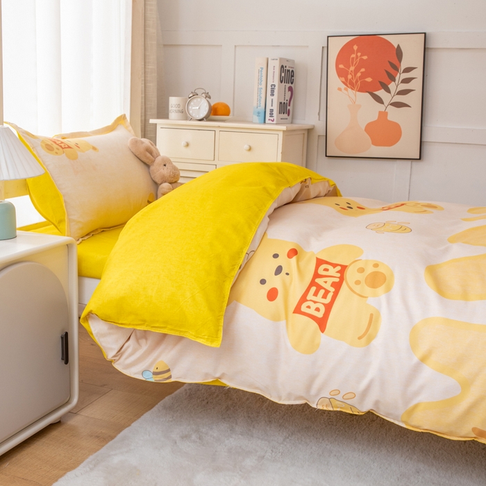 91家纺网 家纺一手货源 找家纺 乐居坊 2024新款亲肤棉 美棉 芦荟棉四件套 学生宿舍床（2月） 梦想家