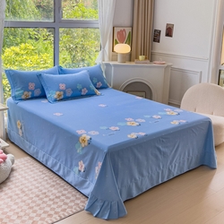 91家纺网 家纺一手货源 找家纺 森林雨 2024新款春夏全棉加厚磨毛床单 薇妮莎-兰,薇妮莎-兰