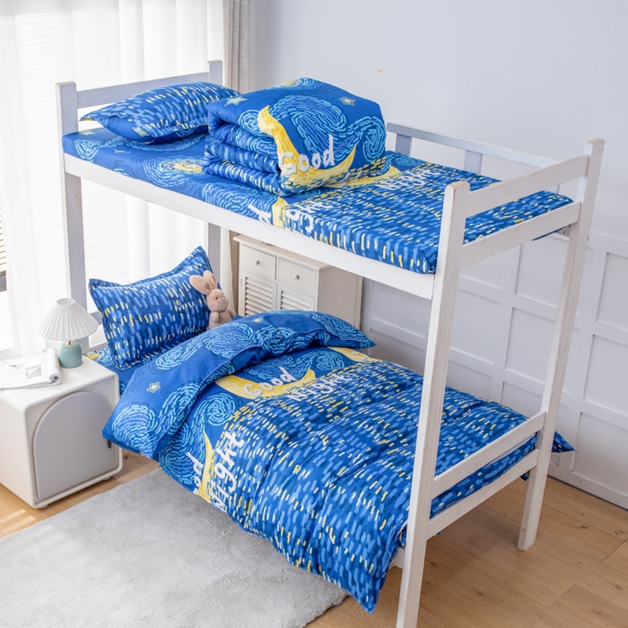 91家纺网 家纺一手货源 找家纺 乐居坊 2024新款亲肤棉 美棉 芦荟棉四件套 学生宿舍床（2月） 仰望星空