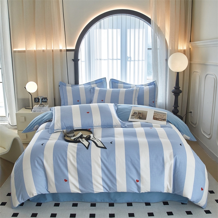 91家纺网 家纺一手货源 找家纺 曼秀琳家纺 2024新款活性全棉印花四件套 贝尔斯（兰）