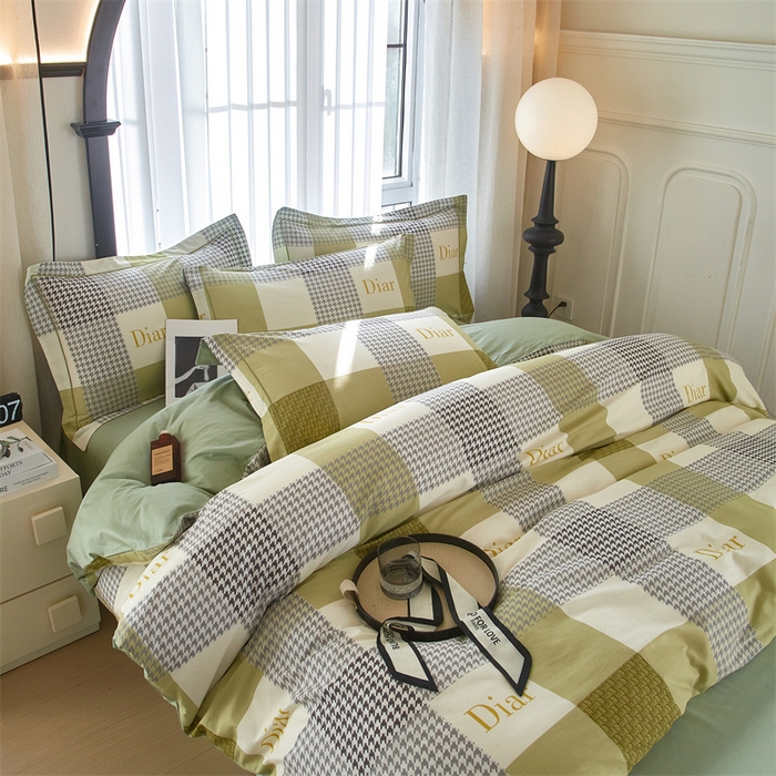 91家纺网 家纺一手货源 找家纺 曼秀琳家纺 2024新款活性全棉印花四件套 曼妮格