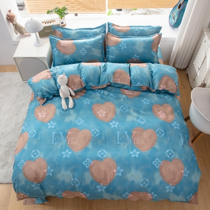 乐居坊 2024新款亲肤棉 美棉 芦荟棉四件套新花型 （2月） 魔都爱情