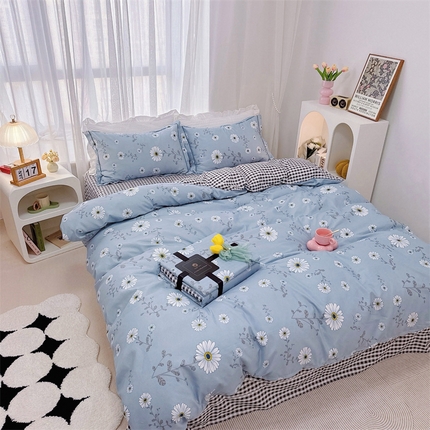 91家纺网 家纺一手货源 找家纺 （总）庭笙 新款丝带款臻品磨毛印花四件套