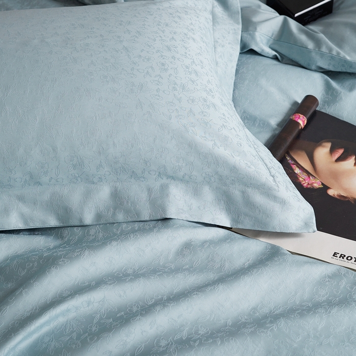 91家纺网 家纺一手货源 找家纺 （总）梦享生活家居 2024新款100支全棉提花贡缎四件套