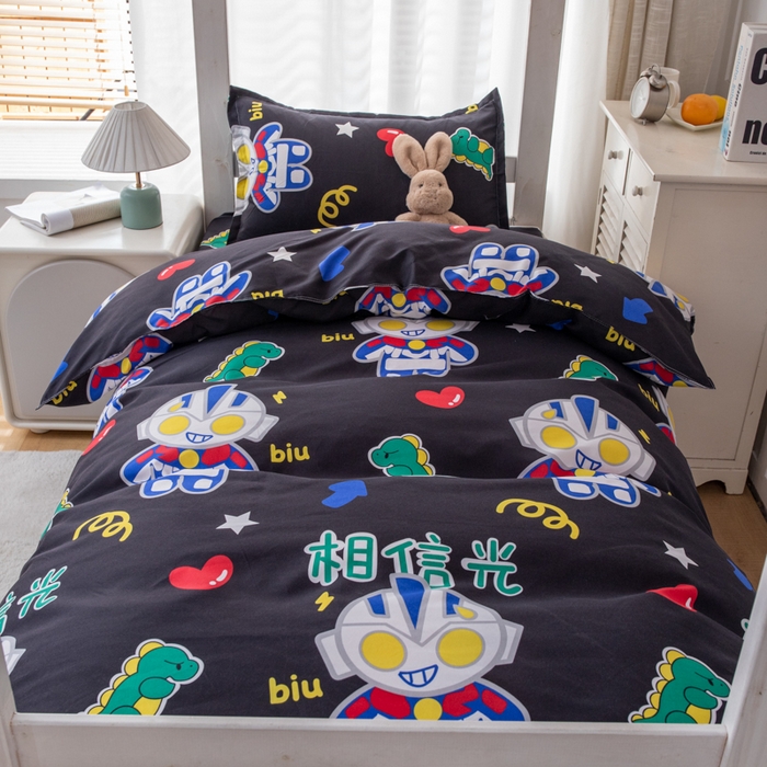 91家纺网 家纺一手货源 找家纺 乐居坊 2024新款亲肤棉 美棉 芦荟棉四件套 学生宿舍床（2月） 相信光