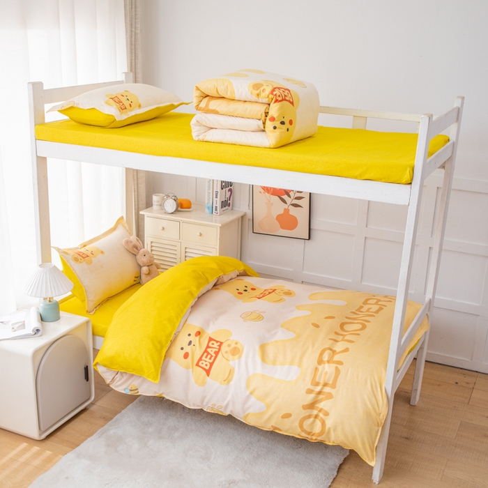 91家纺网 家纺一手货源 找家纺 乐居坊 2024新款亲肤棉 美棉 芦荟棉四件套 学生宿舍床（2月） 梦想家