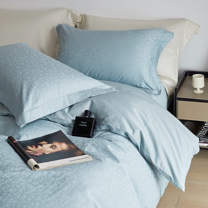 91家纺网 家纺一手货源 找家纺 （总）梦享生活家居 2024新款100支全棉提花贡缎四件套